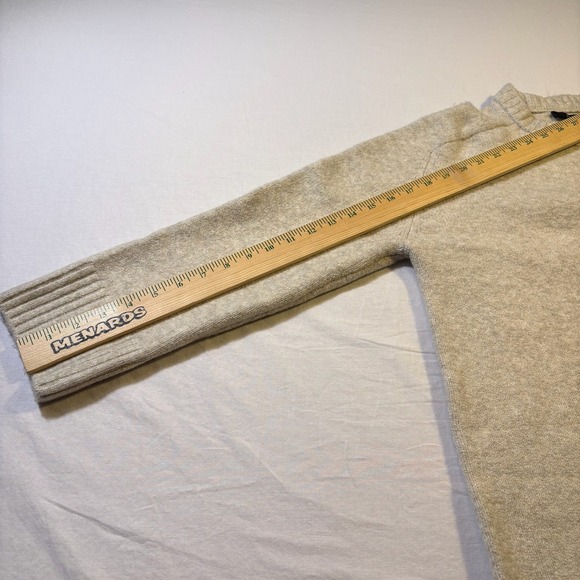 Dalia Knit Sweater Dress Oatmeal Neutral Long Sleeve Mock Neck M - Picture 6 of 6